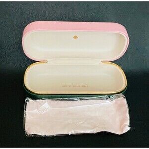 Kate Spade-Hard Eye Glass Case- Pink & Green- So Happy to See You